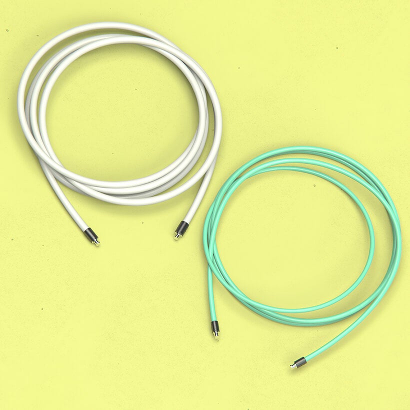 Kathy Jumps Get Lean Set 1/4 LB and 1/2 LB jump rope coiled